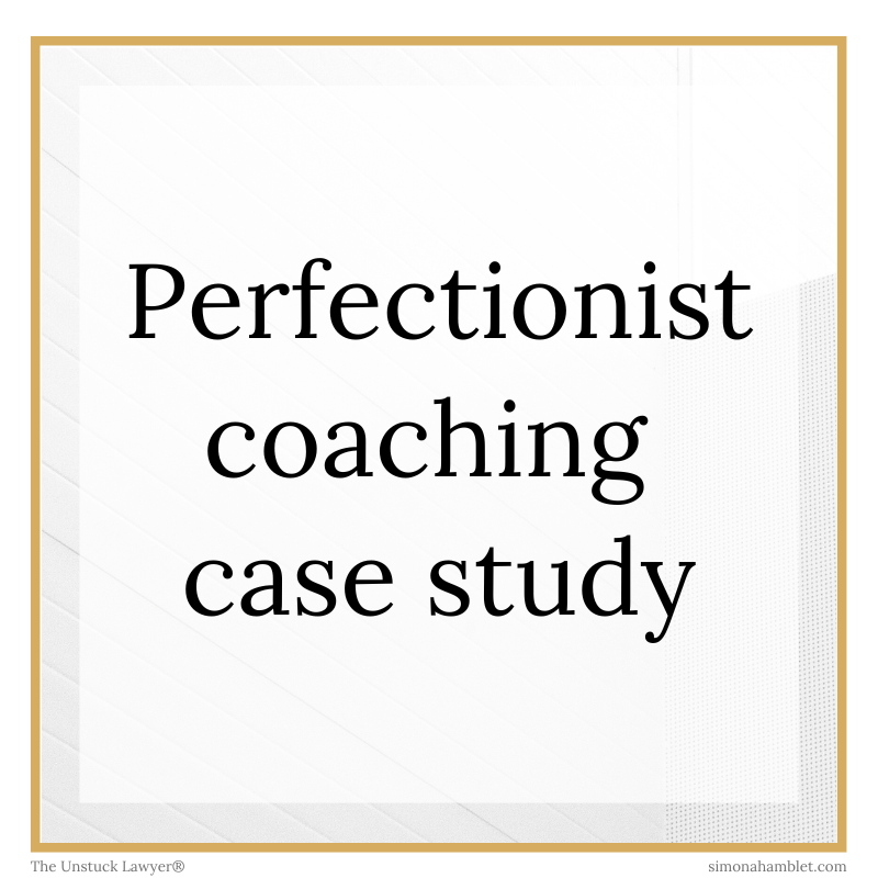 An image of a building with the words Perfectionist coaching study to capture the perfectionist challenges some solicitors face in enjoying their work