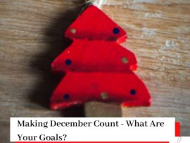 Christmas Tree Ornament with Making December Count - What Are Your Goals, written on it