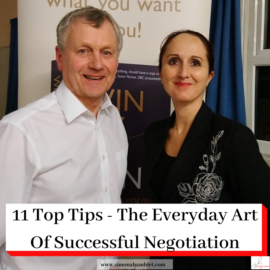 Photo of Derek Arden and Simona Hamblet with the title 11 Top Tips - The Everyday Art of Successful Negotiation