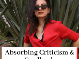 Female with title Absorbing Criticism & Feedback