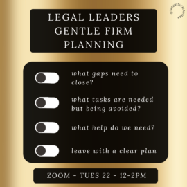 Gentle Business Planning for Law Firm Owners