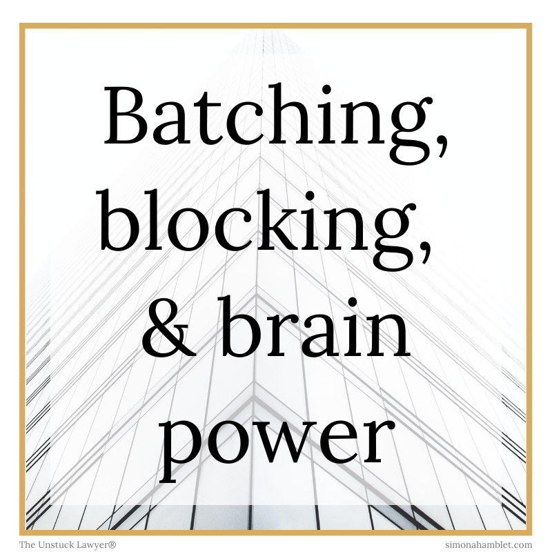 Batching, blocking, & brain power