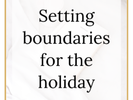 Image with the words Setting boundaries for the holiday in black on a white background for lawyers.